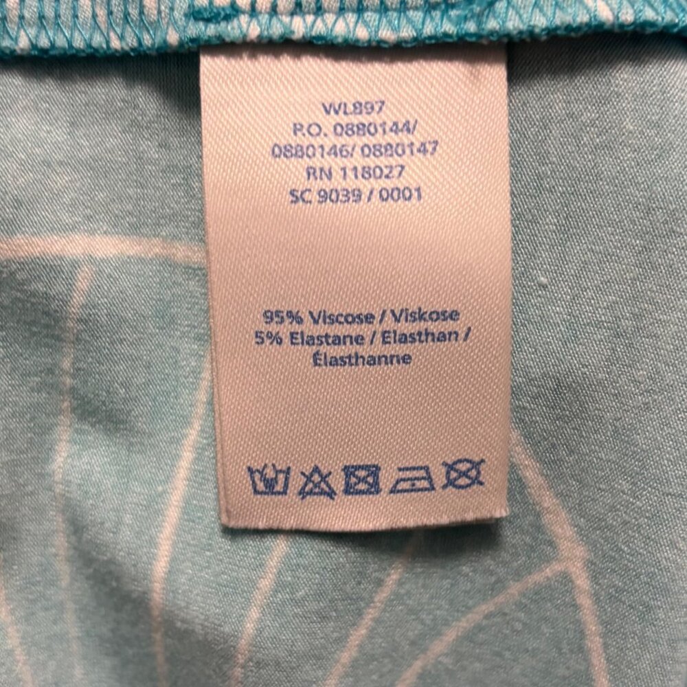 Boden Freya Teal Leaf Print Dress Size 8 - Picture 8 of 8